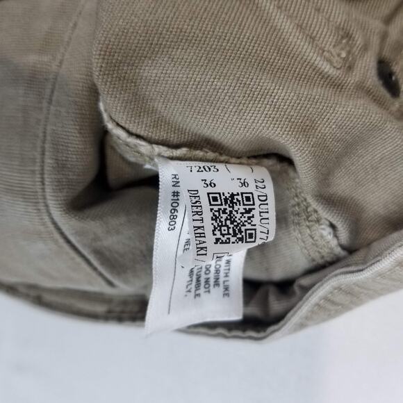 Duluth Trading Flex Fire Hose Cargo Pants Mens 36x36 Khaki Standard Fit Stretch - Picture 8 of 12